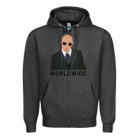 Charcoal Heather Pitbull Mr Worldwide Classic Zipper Hoodie - Craftify