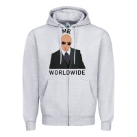 Heather Grey Pitbull Mr Worldwide Classic Zipper Hoodie - Craftify