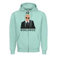 Seafoam Pitbull Mr Worldwide Classic Zipper Hoodie - Craftify
