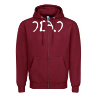 Burgundy Egypt Dead Zipper Hoodie - Craftify