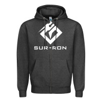 Charcoal Heather sur ron 3 wht music Zipper Hoodie - Craftify