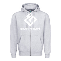 Heather Grey sur ron 3 wht music Zipper Hoodie - Craftify