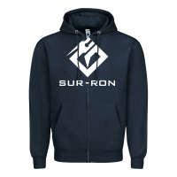 Navy sur ron 3 wht music Zipper Hoodie - Craftify