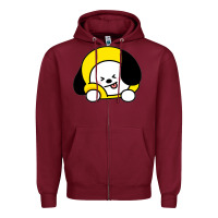 Burgundy bt21 chimmy jimin bts Zipper Hoodie - Craftify