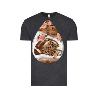Vintage Black american football and western roses teardrop Vintage Tee - BundleAndBundleShop
