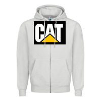 Dove Grey cat Zipper Hoodie - Craftify