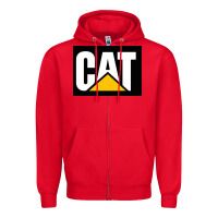 Red cat Zipper Hoodie - Craftify