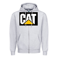 Heather Grey cat Zipper Hoodie - Craftify