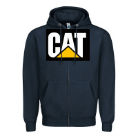 Navy cat Zipper Hoodie - Craftify