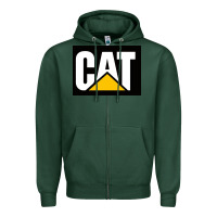 Sports Green cat Zipper Hoodie - Craftify