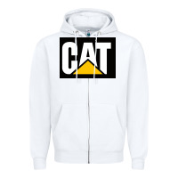 White cat Zipper Hoodie - Craftify