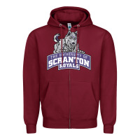 Burgundy university of scranton Zipper Hoodie - Craftify