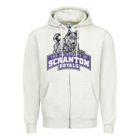 Oatmeal Heather university of scranton Zipper Hoodie - Craftify