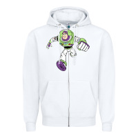 White buzz lightyear Zipper Hoodie - Craftify