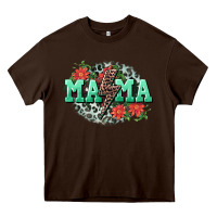 Chocolate Brown Mama rock lightning bolt Mother's Day Heavy Core Tee - CowGirlArtShop