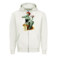 Zombie Pin Up Girl Halloween Zipper Hoodie | Teevron