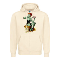 Sandshell Zombie Pin Up Girl Halloween Zipper Hoodie - Craftify