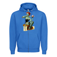 True Royal Zombie Pin Up Girl Halloween Zipper Hoodie - Craftify