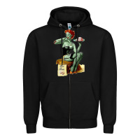 Black Zombie Pin Up Girl Halloween Zipper Hoodie - Craftify
