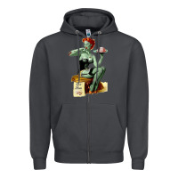 Smoke Zombie Pin Up Girl Halloween Zipper Hoodie - Craftify