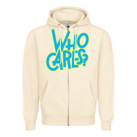 Sandshell who cares Zipper Hoodie - Craftify