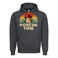 Smoke vintage sunset porcini mushroom hunting boletus edulis t shirt Zipper Hoodie - Craftify