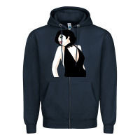 Navy liza minnelli vexel Zipper Hoodie - Craftify
