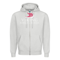 Dove Grey Luxury Cruises-Viking River Zipper Hoodie - Craftify