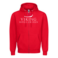 Red Luxury Cruises-Viking River Zipper Hoodie - Craftify
