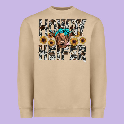 Howdy Heıfer Heavyweight Sweatshirt Designed By Jahusdesignshop
