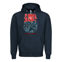 Navy Morbid Angel - Altars of Madness Old School US Death Metal Zipper Hoodie - Craftify