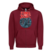 Burgundy Morbid Angel - Altars of Madness Old School US Death Metal Zipper Hoodie - Craftify