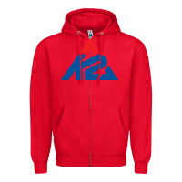 Red k2 ski snowboarding Zipper Hoodie - Craftify