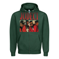 Sports Green JODECI 90S RB FUNK THROWBACK Zipper Hoodie - Craftify