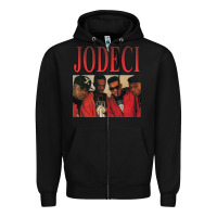 Black JODECI 90S RB FUNK THROWBACK Zipper Hoodie - Craftify
