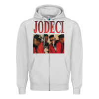 Dove Grey JODECI 90S RB FUNK THROWBACK Zipper Hoodie - Craftify