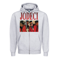 Heather Grey JODECI 90S RB FUNK THROWBACK Zipper Hoodie - Craftify