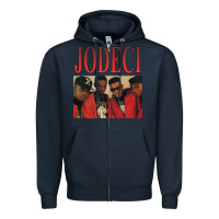 Navy JODECI 90S RB FUNK THROWBACK Zipper Hoodie - Craftify