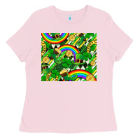 Bubblegum Pink St. Patrick's Day Ladies Tee - FaDigitalArtStudio