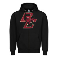 Black boston college Zipper Hoodie - Craftify