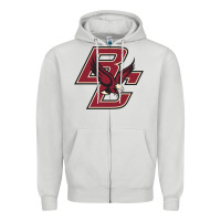 Dove Grey boston college Zipper Hoodie - Craftify