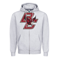 Heather Grey boston college Zipper Hoodie - Craftify