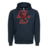 Navy boston college Zipper Hoodie - Craftify