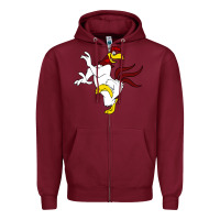 Burgundy foghorn leghorn looney Zipper Hoodie - Craftify