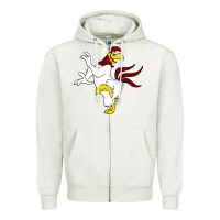 Oatmeal Heather foghorn leghorn looney Zipper Hoodie - Craftify