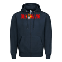 Navy glo gang Zipper Hoodie - Craftify