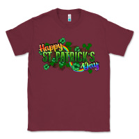 Burgundy Happy St. Patrick's Day Classic Tee - HowdyJamesFarm