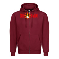 Burgundy glo gang Zipper Hoodie - Craftify
