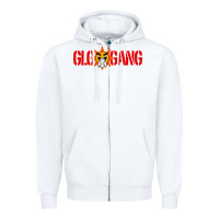 White glo gang Zipper Hoodie - Craftify