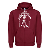 Burgundy Electric Wizard Zipper Hoodie - Craftify